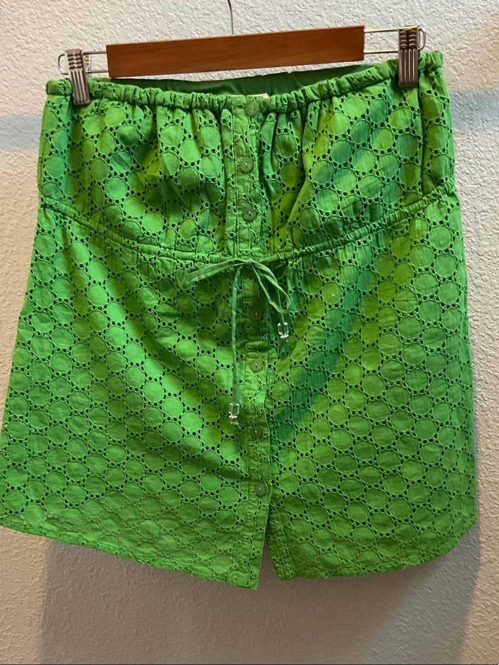 Strapless eyelet top from Guess.